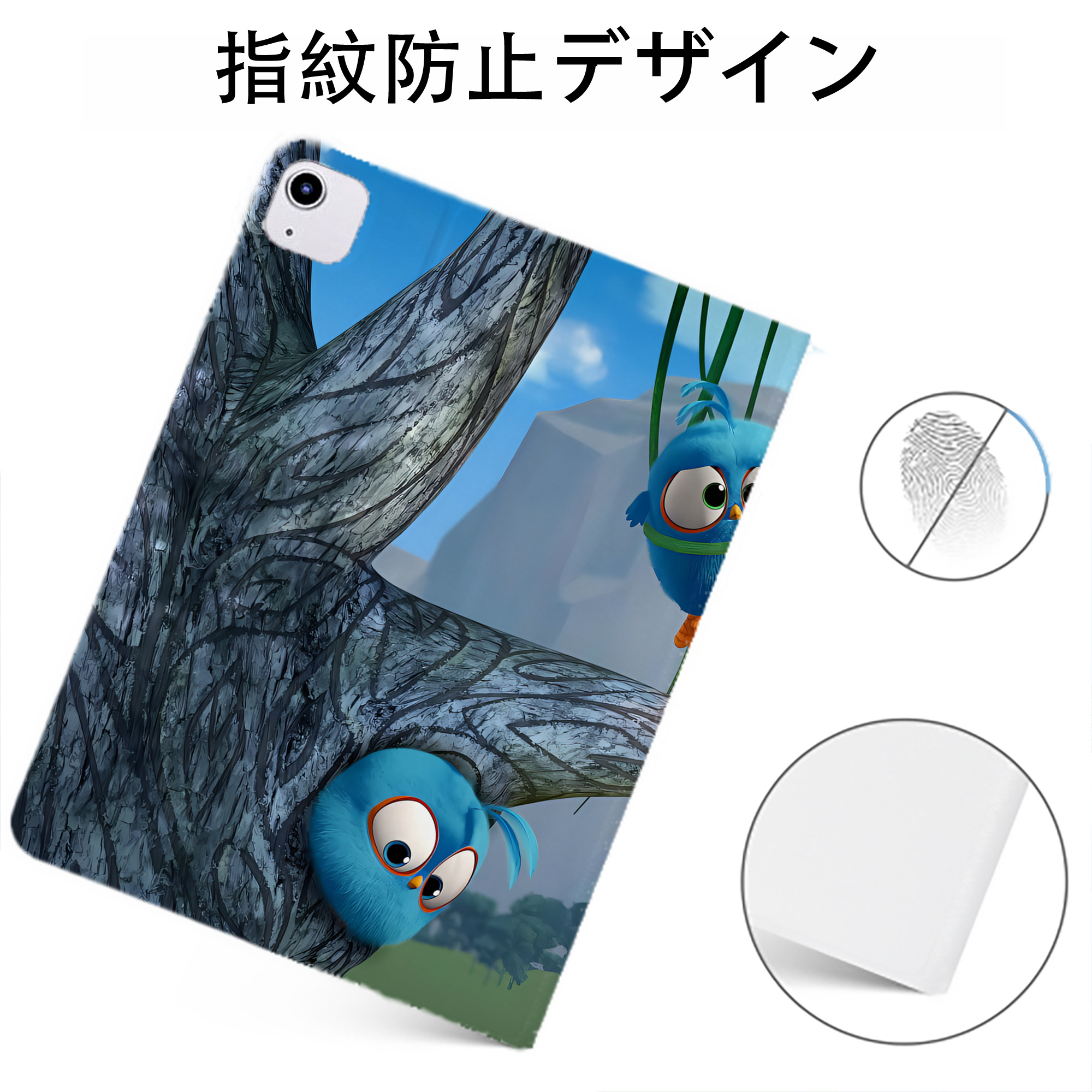 （画像用） Angry Birds アングリーバード IPadケース ペンホルダー付き ブックスタイルデザイン